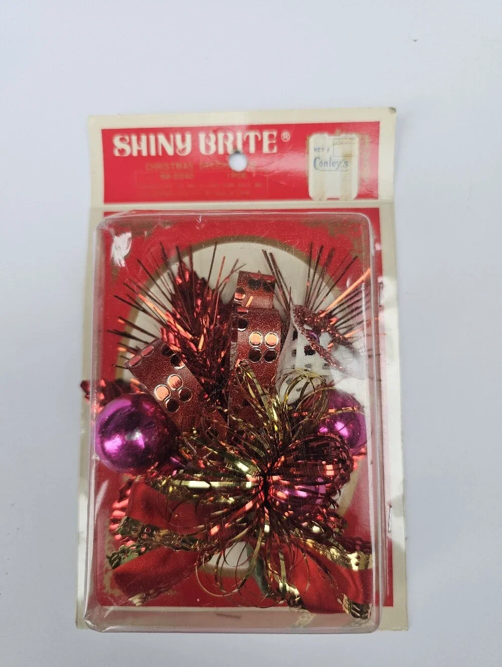 Vintage Christmas Corsage Boutonnière Ornament Decor 1950-1960s Japan NOS